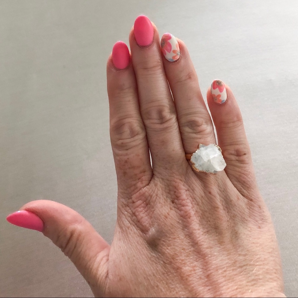 Little Sycamore Quartz Cluster Ring Rose Gold 5.25